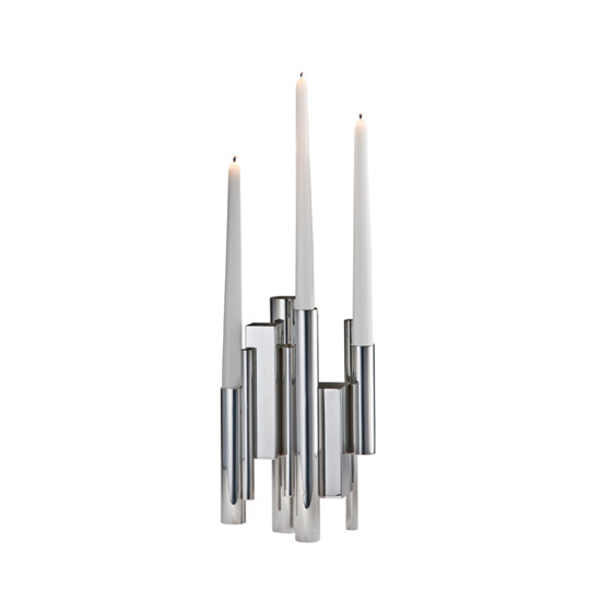 Imagem CASTIÇAL MANHATTAN MÉDIO COM 3 VELAS