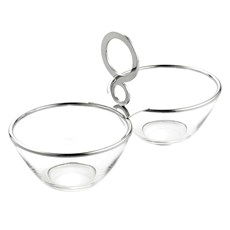 Imagem de PORTA APERITIVO DUPLO VENEZIA INOX RIVA - Rsn Metais Ltda