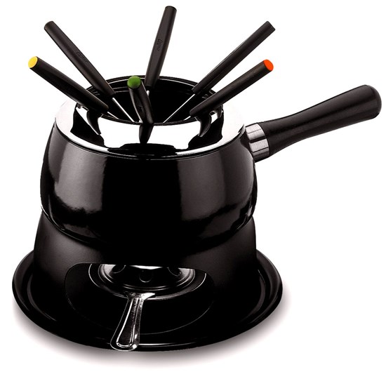 Imagem SERVIÇO PARA FONDUE COM PANELA ESMALTADA CERVINIA COM 11 PEÇAS