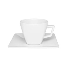 Imagem de XICARÁ DE CHÁ 200ML COM PIRES QUARTIER WHITE OXFORD PORCELANAS - Oxford Porcelanas S-A