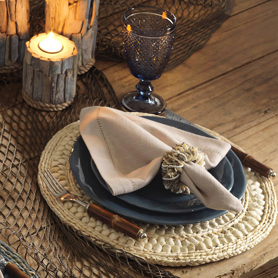 Imagem JOGO AMERICANO CORDAS NAVAL 38CM MARFIM 