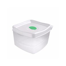 Imagem de POTE QUADRADO WAVE PARA FREEZER E MICROONDAS 1,4L BRANCO - Industria De Plastico Do Vale Do Itajai Ltda