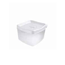 Imagem de POTE QUADRADO WAVE PARA FREEZER E MICROONDAS 0,6L BRANCO - Industria De Plastico Do Vale Do Itajai Ltda