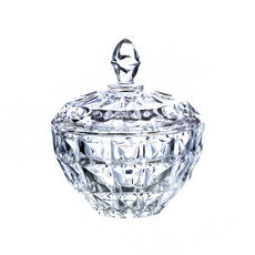 Imagem de POTICHE COM TAMPA DECORATIVO DE VIDRO 20X15X15CM - ADELY CRYSTAL  - Dayhome Comercial Ltda