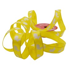 Imagem de FITA ARMADA DECORATIVA COELHOS AMARELO CROMUS 9M  - Cromus Embalagem Ind. E Com. Ltda