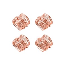 Imagem de CONJUNTO 4 ANEIS P/ GUARDANAPO DE AÇO ESPIRAL COBRE 4CM - Coliseu Presentes Ltda