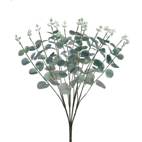 Imagem BUQUÊ DECORATIVO DE EUCALIPTO VERDE CLARO EM PLÁSTICO MOLDÁVEL 50X22 CM - GRILLO