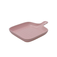 Imagem de BANDEJA TÁBUA DECORATIVO COR ROSA EM PORCELANA 23,5CM HOME DESIGN - Home Design Comercio, Importacao E Exportacao - Eireli