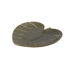 Imagem de FOLHA DECORATIVA DE CERAMICA COSTELA DE ADAO LEAF 27,7CM X 26,5CM LYOR - Coliseu Presentes Ltda