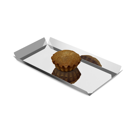 Imagem BANDEJA RETANGULAR BERGEN EM AÇO INOX 35X18 CM - BRINOX