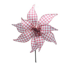 Imagem de POINSETIA DECOR VERMELHO / BRANCO 50CM TOK DA CASA - Tk Artigos De Festas Eireli