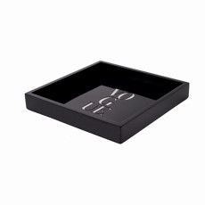 Imagem de BANDEJA ELEGANT VOGUE 23X4,5X23CM PRETO LIMOEIRO PRESENTES - Limoeiro Artesanal Ltda