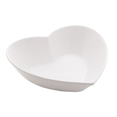Imagem de PETISQUEIRA DE CERÂMICA CORAÇÃO BRANCO 26X23,5X7CM - Coliseu Presentes Ltda