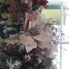 Imagem de POINSETIA DECOR ROSA 30CM TOK DA CASA - Tk Artigos De Festas Eireli