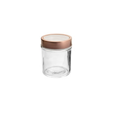 Imagem de POTE DE VIDRO BOROSILICATO TRANSPARENTE C/TAMPA DE METAL 350ML - Coliseu Presentes Ltda