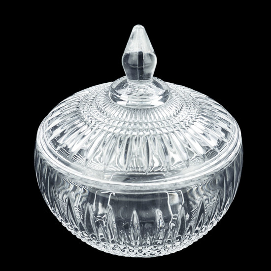 Imagem POTICHE DECORATIVA CRISTAL DE CHUMBO QUEEN 11X12CM WOLFF