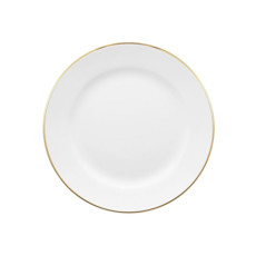 Imagem de PRATO SOBREMESA 22CM SOFIA COM BORDA EM OURO- OXFORD  - Oxford Porcelanas Sudeste Ltda