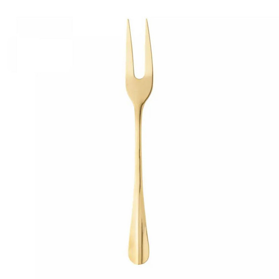 Imagem GARFO EM AÇO INOX PARA ASSADO POSITANO DOURADO 28CM