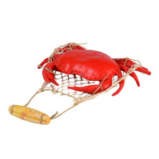 Imagem de ENFEITE DECORATIVO CARANGUEIJO VERMELHO NA REDE - ENTRE MARES  - E-Commerce Shop Comercio De Variedade Ltda