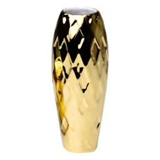 Imagem de VASO ARLEQUIM G OURO HOLARIA - 6f Decoracoes Exportacao Importacao E Comercio Ltda