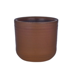 Imagem de VASO DECORATIVO EM CERÂMICA 8X8X7CM COR MARROM 50983-102 GRILLO  - Grillo Ltda