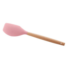 Imagem de ESPÁTULA DE SILICONE COMCABO DE BAMBU CHARMY COR ROSA - LYOR  - Coliseu Presentes Ltda