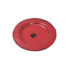Imagem de PRATO PARA SOBREMESA MARSELHA EM MELAMINA VERMELHA 22X2 CM - HAUS - Brinox Metalurgica Sa