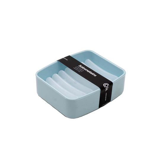 Imagem SABONETEIRA SPLASH 9,2X8X3 CM COR AZUL BEBÊ BOLD COZA - BRINOX