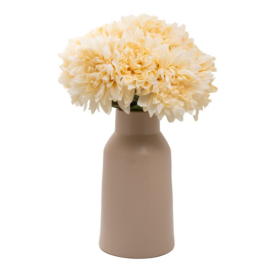 Imagem HASTE DECORATIVA DE DÁLIA BEGE OUTONADA EM PLÁSTICO MOLDÁVEL 60X20 CM - GRILLO