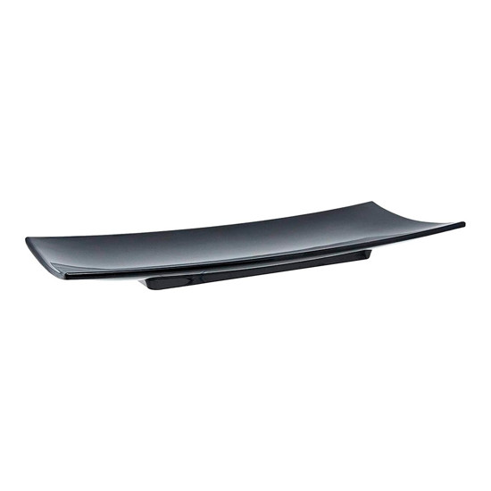 Imagem TRAVESSA RETANGULAR SASHIMI ORIENTE PRETA EM MELAMINA 36X13X3 CM - HAUS