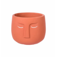 Imagem de VASO DECORATIVO FACE COR TERRACOTA 12X12X11CM - GRILLO 51957  - Grillo Ltda