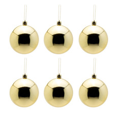 Imagem de JOGO DE BOLAS NA TALINA COR DOURADO 6 BOLAS DE 4CM - GRILLO 52364 - Grillo Ltda