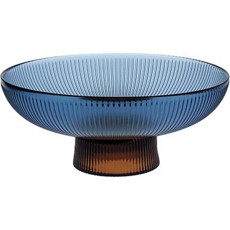 Imagem de BERETTA CENTRO MESA 10X25X25CM VIDRO AZUL COM PÉ - GS - Gs Comercio Internacional Ltda