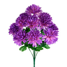 Imagem de HASTE BUQUÊ DE CRISÂNTEMO LAVANDA DECORATIVO EM PLÁSTICO MOLDÁVEL 43X26 CM - GRILLO - Grillo Ltda