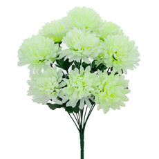 Imagem de HASTE BUQUÊ DE CRISÂNTEMO BRANCO DECORATIVO EM PLÁSTICO MOLDÁVEL 43X26 CM - Grillo Ltda