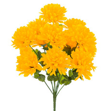 Imagem de HASTE BUQUÊ DE CRISÂNTEMO AMARELO DECORATIVO EM PLÁSTICO MOLDÁVEL 43X26 CM - Grillo Ltda