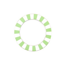 Imagem de PRATO RASO DE PORCELANA COR BRANCO E VERDE 27CM - TOK DA CASA  - Store Mania Comercio E Importacao Ltda