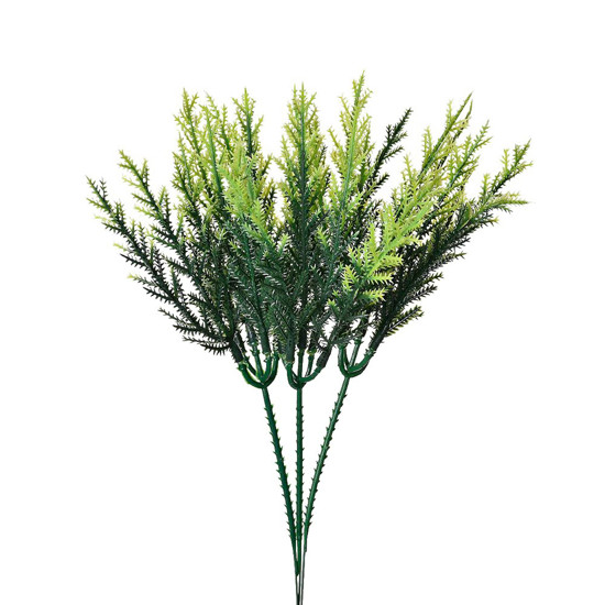 Imagem PICK DECORATIVO DE MINI FOLHAS DE CEDRO VERDE EM PLÁSTICO MOLDÁVEL 29X14CM - GRILLO