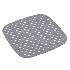 Imagem de TAPETE PROTETOR DE SILICONE PARA AIR FRYER QUADRADO CINZA 18,5CM - LYOR - Coliseu Presentes Ltda