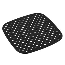 Imagem de TAPETE PROTETOR DE SILICONE PARA AIR FRYER QUADRADO PRETO 18,5CM - LYOR - Coliseu Presentes Ltda