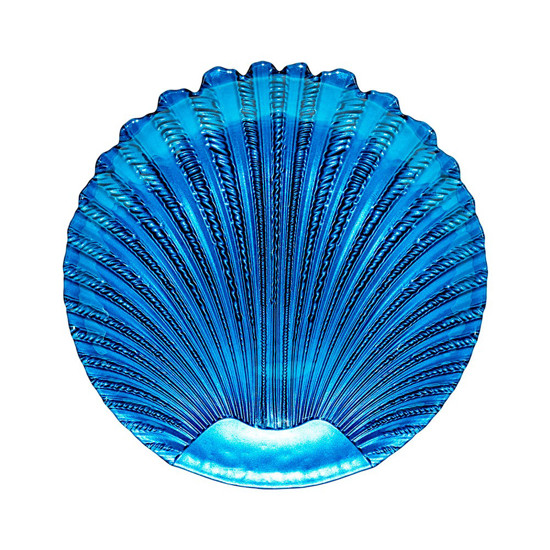Imagem CENTRO DE MESA EM FORMATO DE CONHA DEKOR-CLAM 33CM COR AZUL VYLUX 