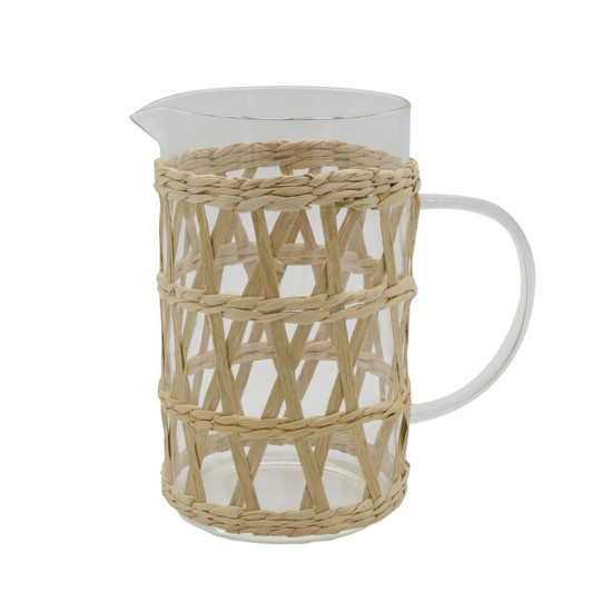Imagem JARRA DE VIDRO E FIBRA NATURAL 1L - WOLFF