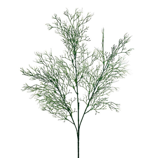 Imagem HASTE DECORATIVA DE CAPIM BRANCO EM PLÁSTICO MOLDÁVEL 70X15 CM - GRILLO
