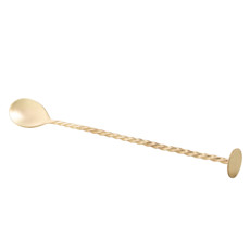 Imagem de COLHER BAILARINA DE AÇO INOX TRESS DOURADO 26CM - LYOR - Coliseu Presentes Ltda