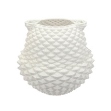 Imagem de VASO DECORATIVO EM PORCELANA COR BRANCO G 29X28CM  - LUCATTI  - Lucatti Artes E Decoracoes Ltda