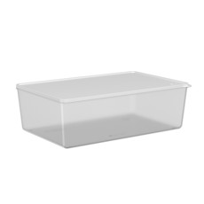 Imagem de POTE BASIC NATURAL RETANGULAR 4,5L EM POLIPROPILENO 10X31,5X20,5CM - COZA - Brinox Metalurgica Sa