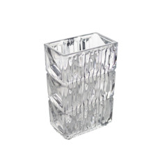 Imagem de VASO DECORATIVO DE VIDRO TRANSPARENTE 15X8X20CM - GRILLO 55191 - Grillo Ltda