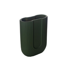 Imagem de VASO DECORATIVO DE CERÂMICA COR VERDE 17X7X23CM - GRILLO 54851 - Grillo Ltda