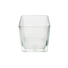 Imagem de VASO DECORATIVO DE VIDRO TRANSPARENTE 15X15X15CM - GRILLO 55182 - Grillo Ltda