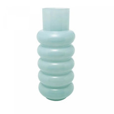 Imagem de VASO DE VIDRO GOMOS MENTA 15CM X 15CM X 35CM - WOLFF - Rojemac Impotacao E Exportacao Ltda